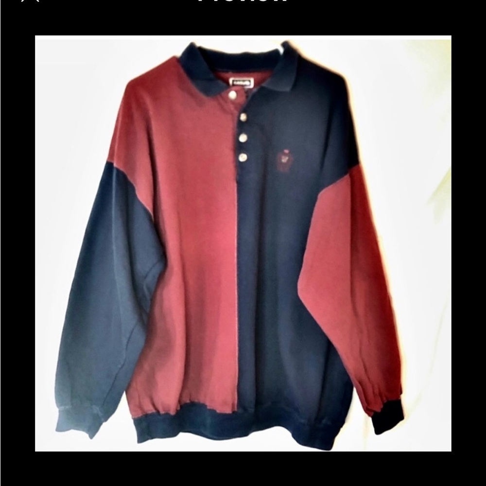 Vintage 90s Vail Collar Neck Cotton Sweatshirt Men's Large